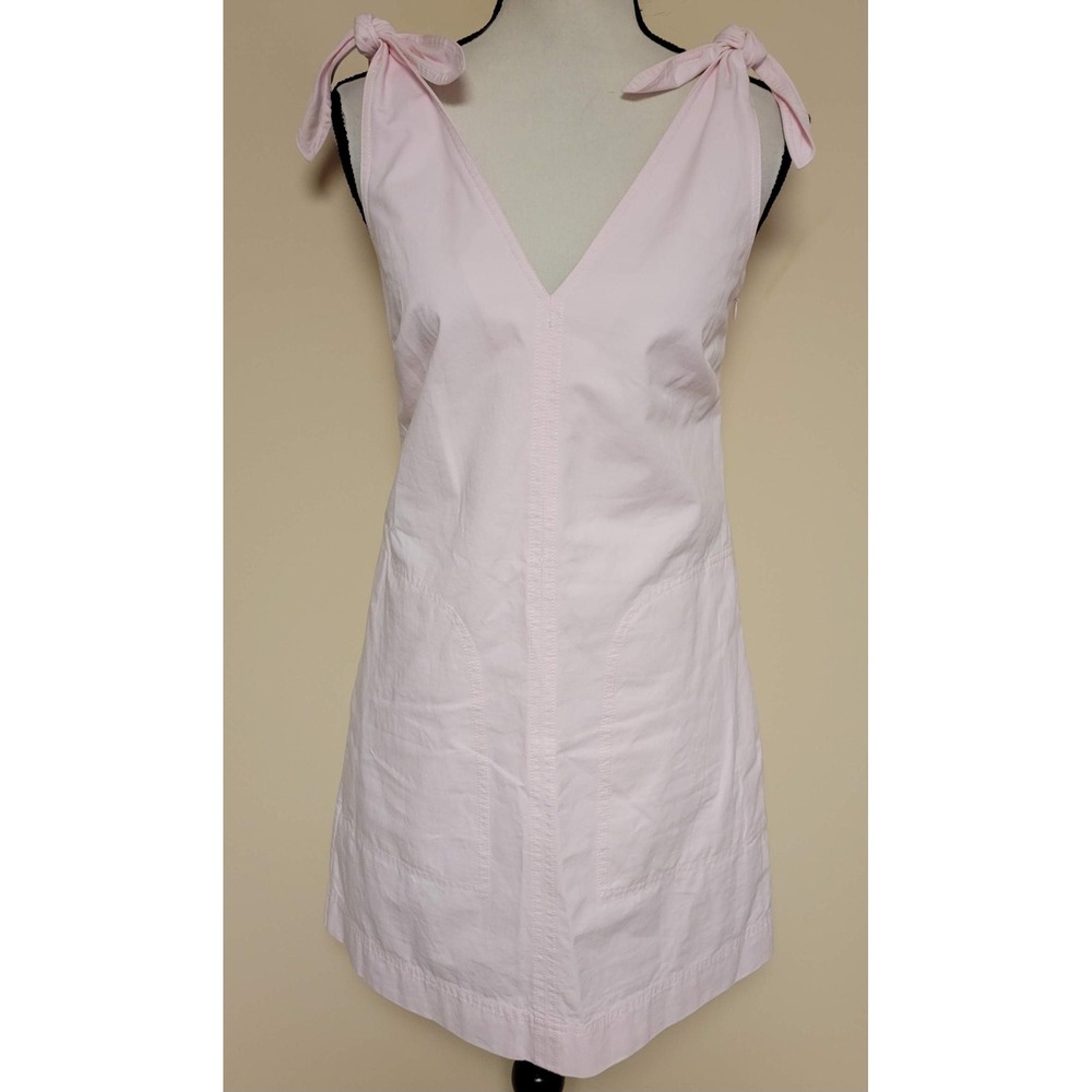Oroton Light Pink Tie-Shoulder Mini Dress
